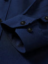 Professional polyester broadcloth dress shirt featuring anti-pilling treatment and flexible stretch material