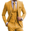 Stylish flat-front pants of the lilac suit, emphasizing the tailored fit.
