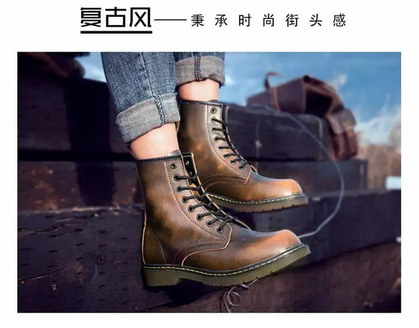 Rugged boots for men, embodying a fearless spirit.