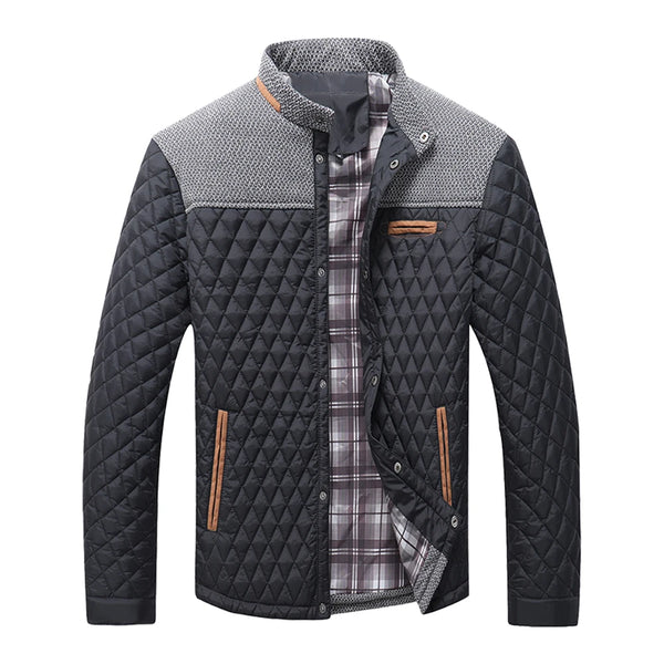 Elegant black Winter's Whisper jacket with silk lining and button-down closure.