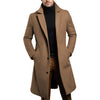 Elegant men's trench coat with stand collar and buckles, perfect for casual and formal occasions, made from durable polyester