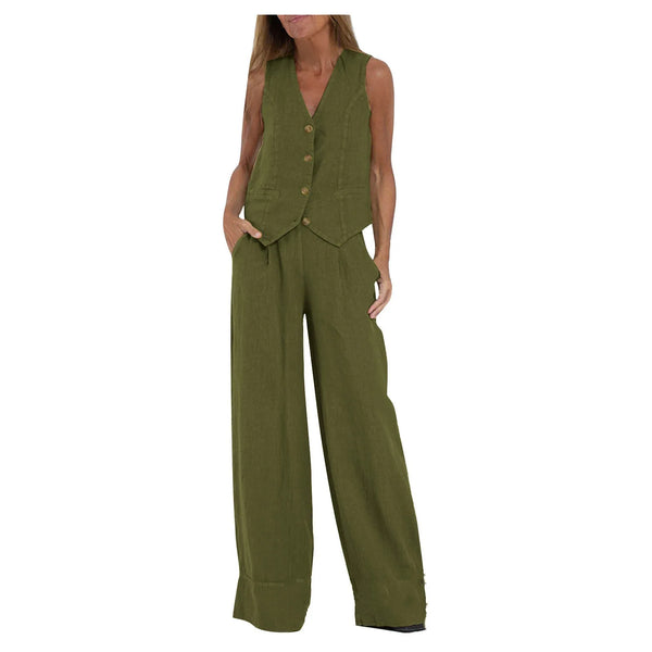 Model posing in the Radiant Summer Suit, showcasing its elegant silhouette.