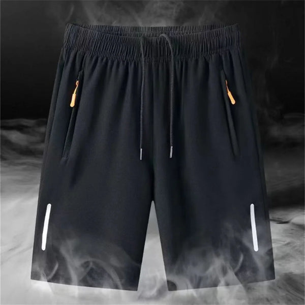 Men's quick-dry athletic shorts with secure zippered pocket for essentials