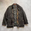 Waxed Cotton Moto Trench Coat with Corduroy Collar, mid-length, waterproof, stylish, perfect for urban adventures.