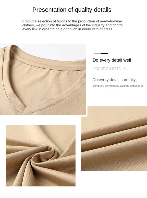 Comfortable men's v-neck shirt in luxury fabric