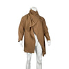 Men's vintage cotton trench jacket with scarf collar in navy, perfect for spring outings and stylish casual wear.