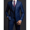 Model wearing the elegant men's suit with a pocket square.