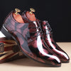 Lace-up closure of stylish floral men's Oxford dress shoes for a secure fit.