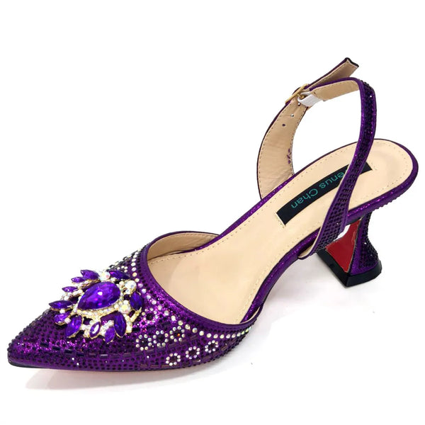Glamorous party sandals featuring light-catching crystal bling elements