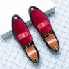 Men's slip-on leather dress loafers with streamlined silhouette for business wear