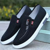 Breathable canvas slip-on sneakers for men in casual style with rubber sole