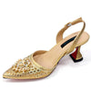 Elegant party sandals featuring genuine crystal bling and modern square heel