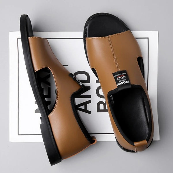 Stride Easy sandals for men displaying refined leather craftsmanship