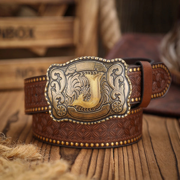 Sunset Hues Leather Belt styled with a casual outfit, perfect for daily wear.