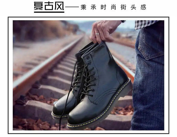 Stylish men's boots that command attention on the road.