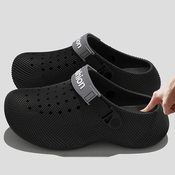 Lightweight slip-on sandals with elevated EVA platform for modern men's casual style