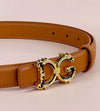 Chic women's PU belt for jeans, stylish accessory for casual and semi-formal wear, crafted from durable high-quality material
