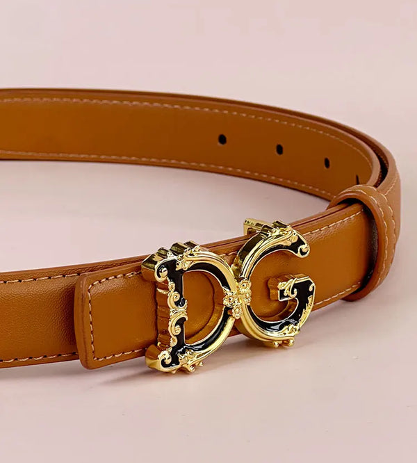 Chic women's PU belt for jeans, stylish accessory for casual and semi-formal wear, crafted from durable high-quality material