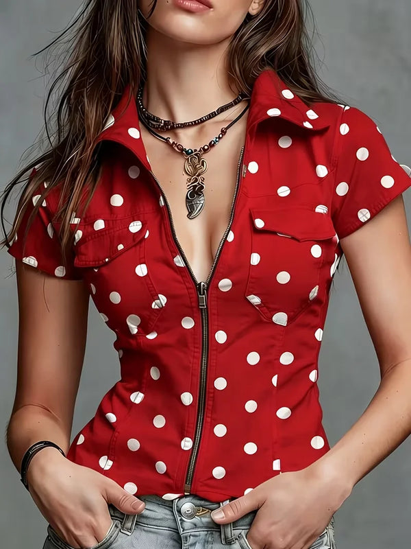 Slim fit floral print denim shirt featuring unique zipper stand collar and soft polyester material