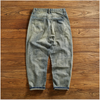 Close-up of Rebel Spirit Distressed Jeans showcasing the artfully placed rips and texture.