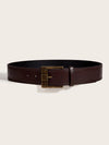 Vintage wide belt for women in black faux leather with metal buckle, perfect for casual or formal outfits. Stylish accessory.