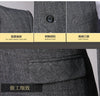 Men's suit set in charcoal gray, ideal for weddings and board meetings.