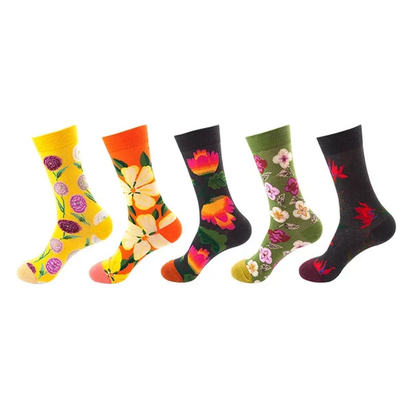 Colorful dress socks that transition seamlessly from day to night.