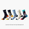 Patterned socks for men that add a pop of color to formal attire.