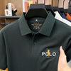 Business casual polo featuring embroidered pony logo and soft sustainable fabric