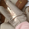 Classic suit pants featuring high waist design, button details, and full-length cut for elegant silhouette