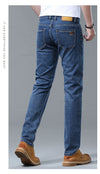Stretch jeans recovering shape wear after wear