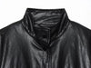 Chic faux leather bomber jacket for women, perfect for autumn fashion and versatile layering with a stylish turtleneck collar
