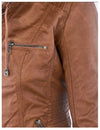 Chic hooded faux leather jacket for women in black, perfect for autumn and winter, featuring a detachable hood and zip-up clo