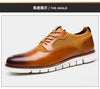 Elegant Men's Brogue Lace-Up Shoes - Soft Leather