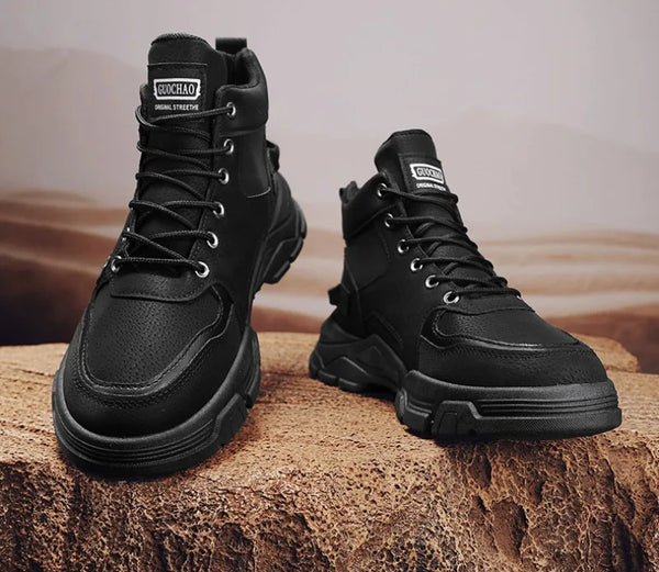 Winter Vanguard boots worn on a city street, showcasing urban explorer style.