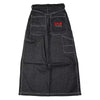 Versatile wide-leg jeans in blue with unique designs for any look.