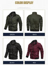 Men's Tactical Military Jacket in cotton windbreaker style, featuring multiple cargo pockets and a stand collar for versatile