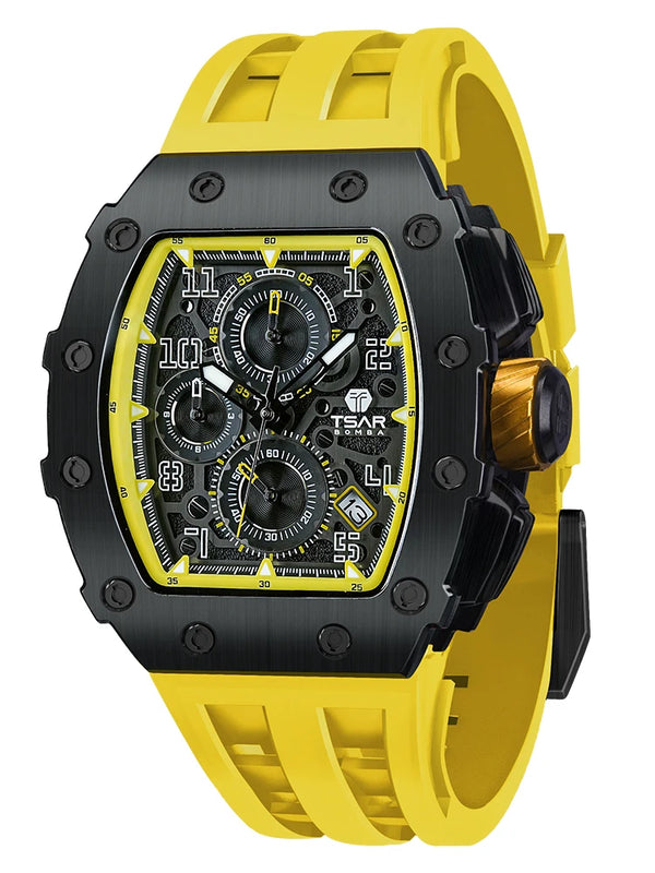 TSAR BOMBA watch with a focus on its durable and stylish features.