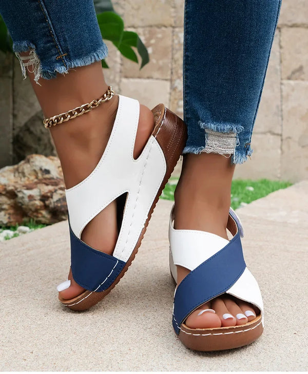 Women's versatile peep toe wedges perfect for brunches and evening events
