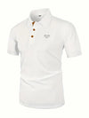 Short-sleeved knit polo shirt for men in timeless style