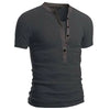 Slim Fit V-Neck Men's Casual Summer T-Shirt in breathable polyester, perfect for warm days and stylish casual occasions.