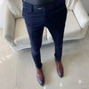 Elegant Men's Slim Fit Dress Pants in black and navy, perfect for formal events, weddings, and business meetings.