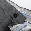 Classic Business Casual Men's Dress Pants in black and grey, straight-leg design, elastic waist, perfect for office wear.