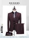 Sophisticated men's fashion suit in a classic British grid pattern for seamless transitions.