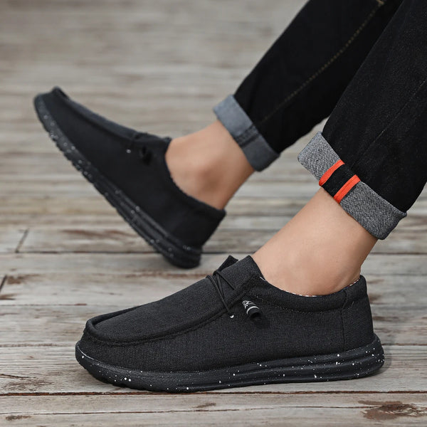 Breathable men's slip-on shoes with lightweight EVA construction