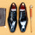 Elegant Patent Leather Men's Oxford Dress Shoes in Blue - Comfortable Premium Quality Men's Formal Shoes with Sleek Design, Non-Slip Sole