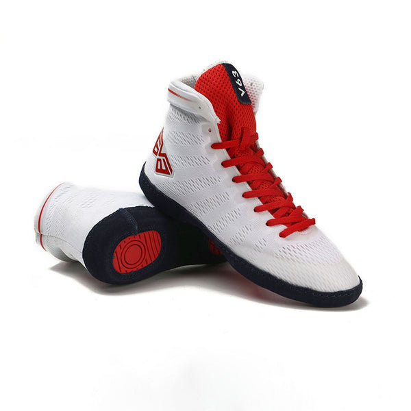 Men's Weightlifting Shoes with Rubber Soles - White, Black, Gray