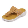 Stylish Thick-Soled Fairy Style Women's Flip-Flops in Black - Size 35 to 40. Comfortable and durable beach footwear with cloth lining.