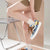 Trendy Cow-Print Denim Canvas Sneakers for Youth - BAKE IV35001 - Lace-up, Non-slip Rubber Sole - Fashionable Low-top Shoes