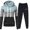 Trendy Two-Piece Tracksuit Set for Women with Hoodie - Casual comfort in a cozy fleece ensemble for women. Sizes S to 4XL.